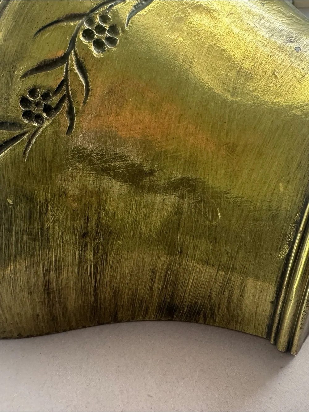 Vintage 1965 Syroco Gold Wall Planter/ Wall Pocket